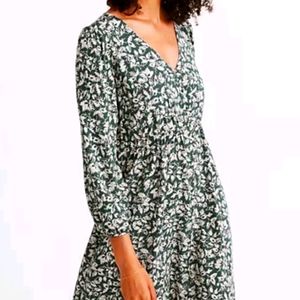 Madewell mini forest leaves dress